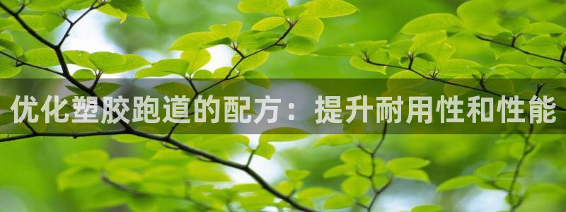 最新凯时官网网址：优化塑胶跑道的配方：提升耐用性和性能