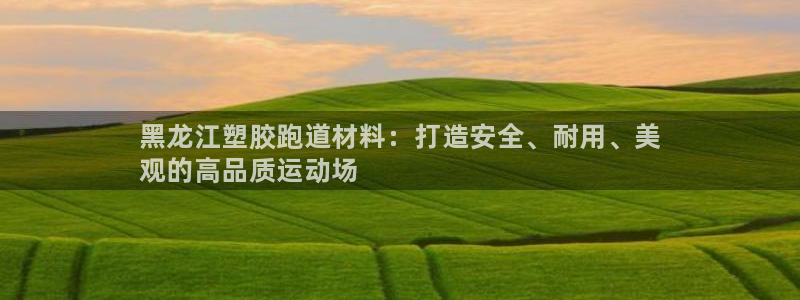尊龙会ktv价格：黑龙江塑胶跑道材料：打造安全、耐用、美
观的高品质运动场